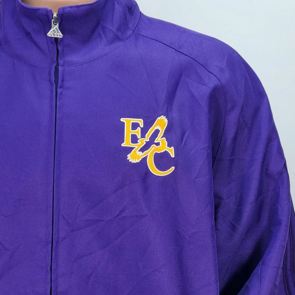 Adidas Mens‎ Elmira Soaring Eagles Purple Full Zip Fleece Lined Jacket 2XL